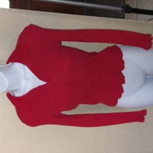 Long sleeve ribbed collared top